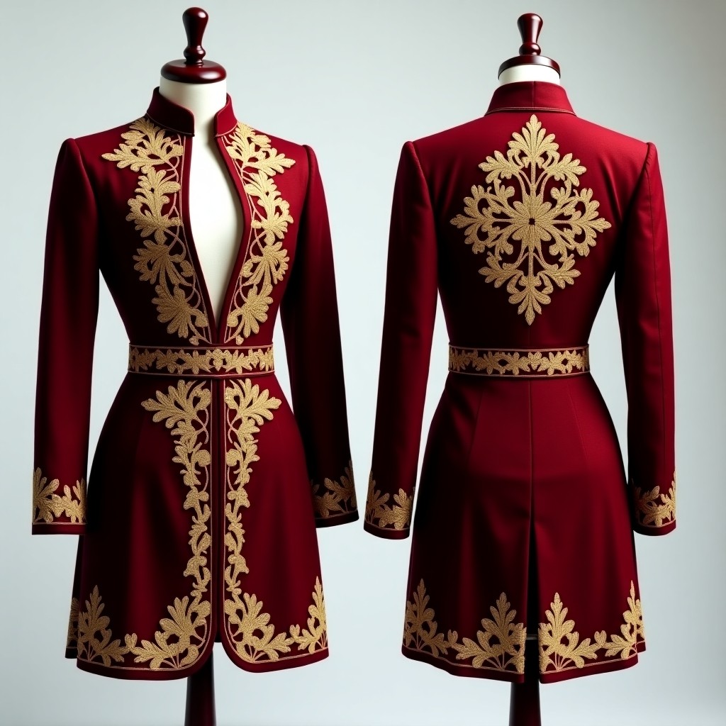 Sophisticated Botanical Motif Jacket