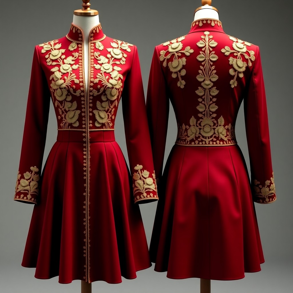 Royal Floral Raised Embroidered Jacket