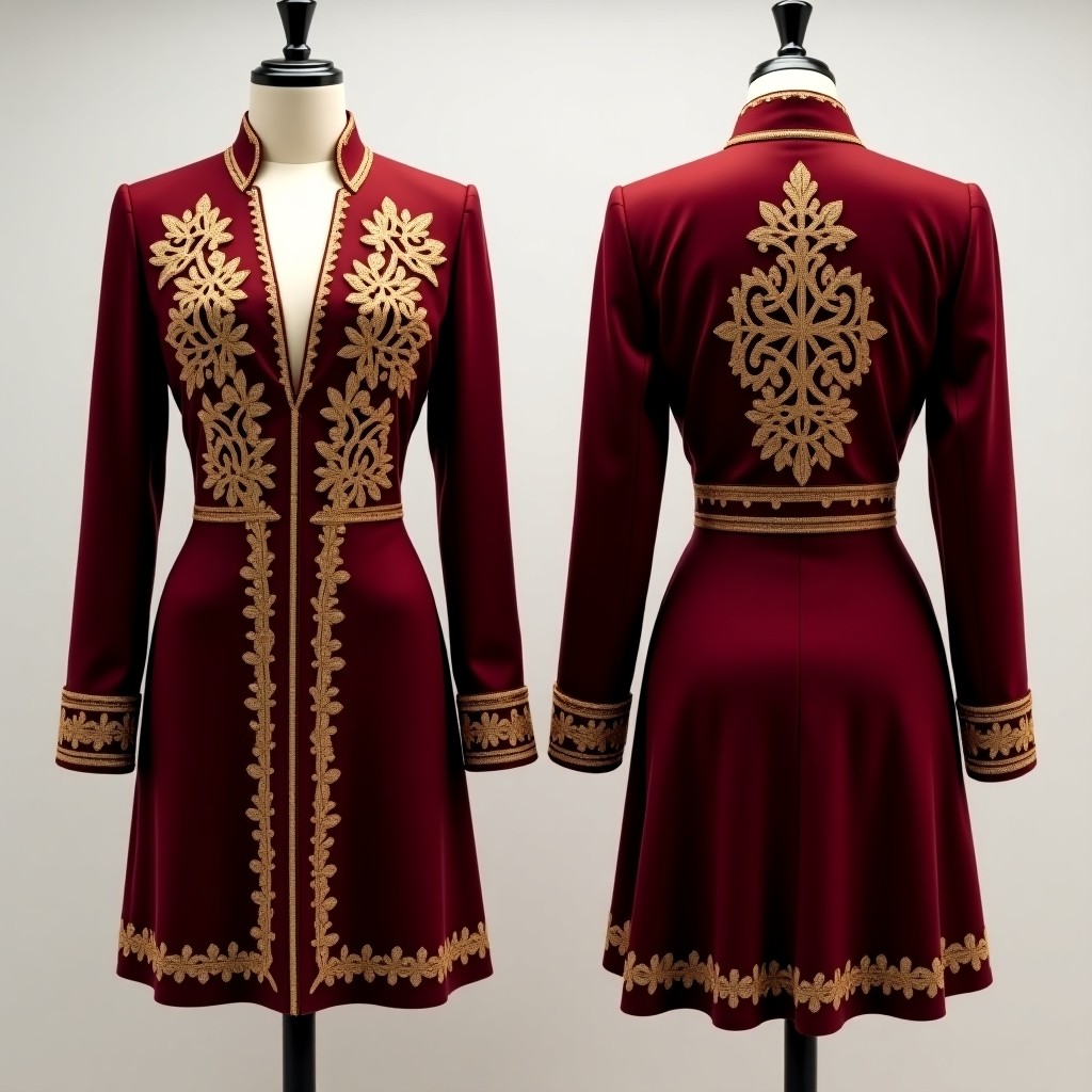 Artistic Raised Floral Embroidered Jacket