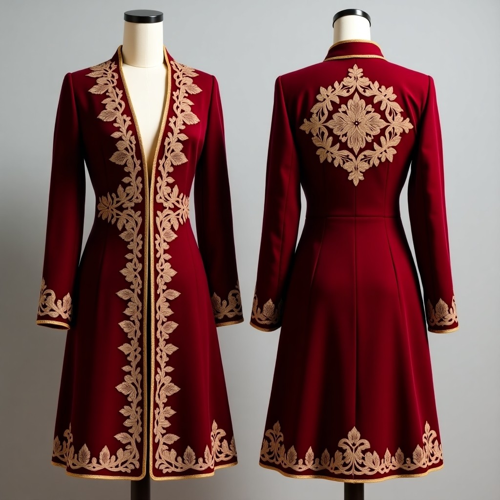 Couture Floral Raised Stitch Jacket