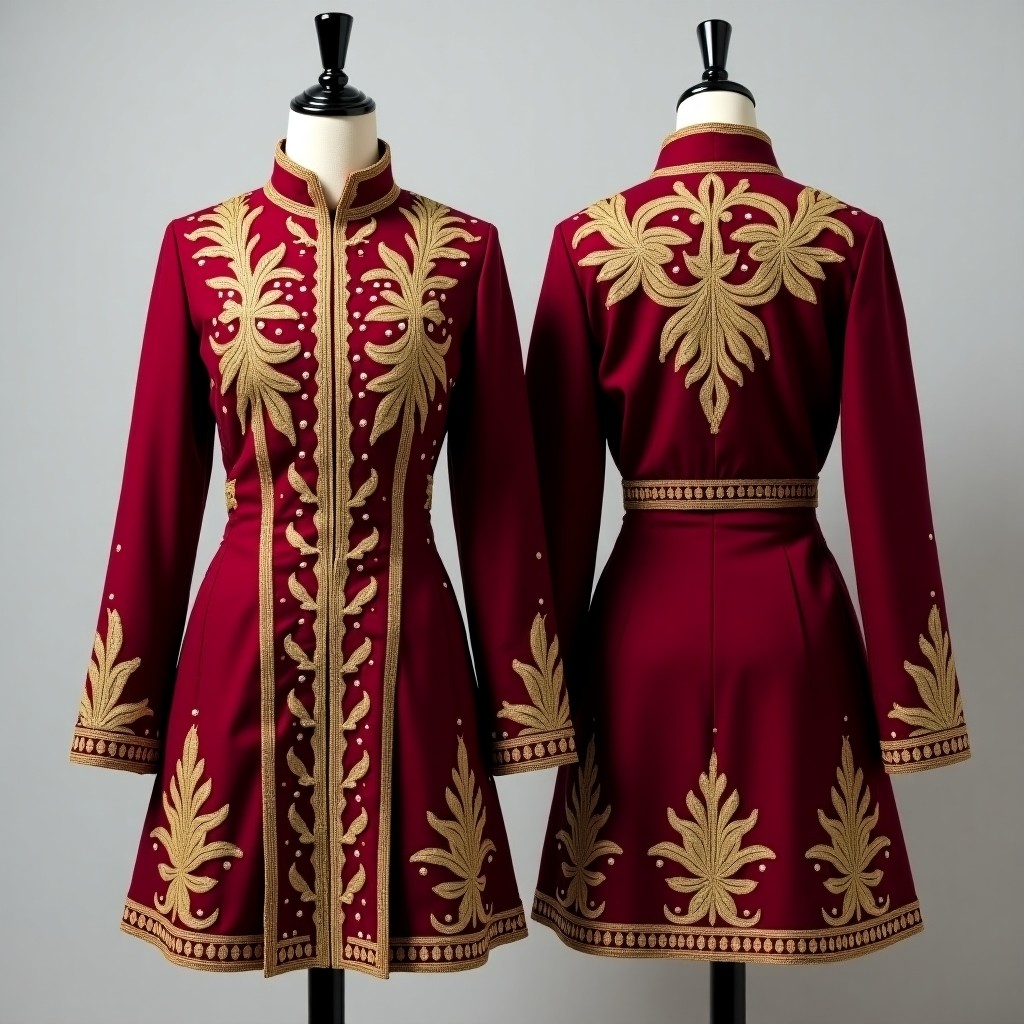 Intricate Botanical Motif Luxury Jacket