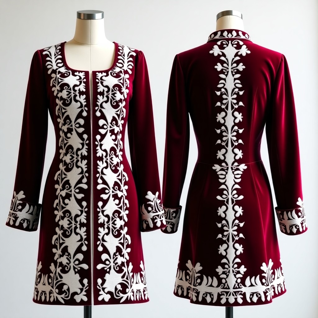 Luxury Floral Relief Embroidered Jacket