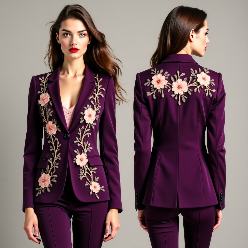Premium Floral Couture Tailored Jacket