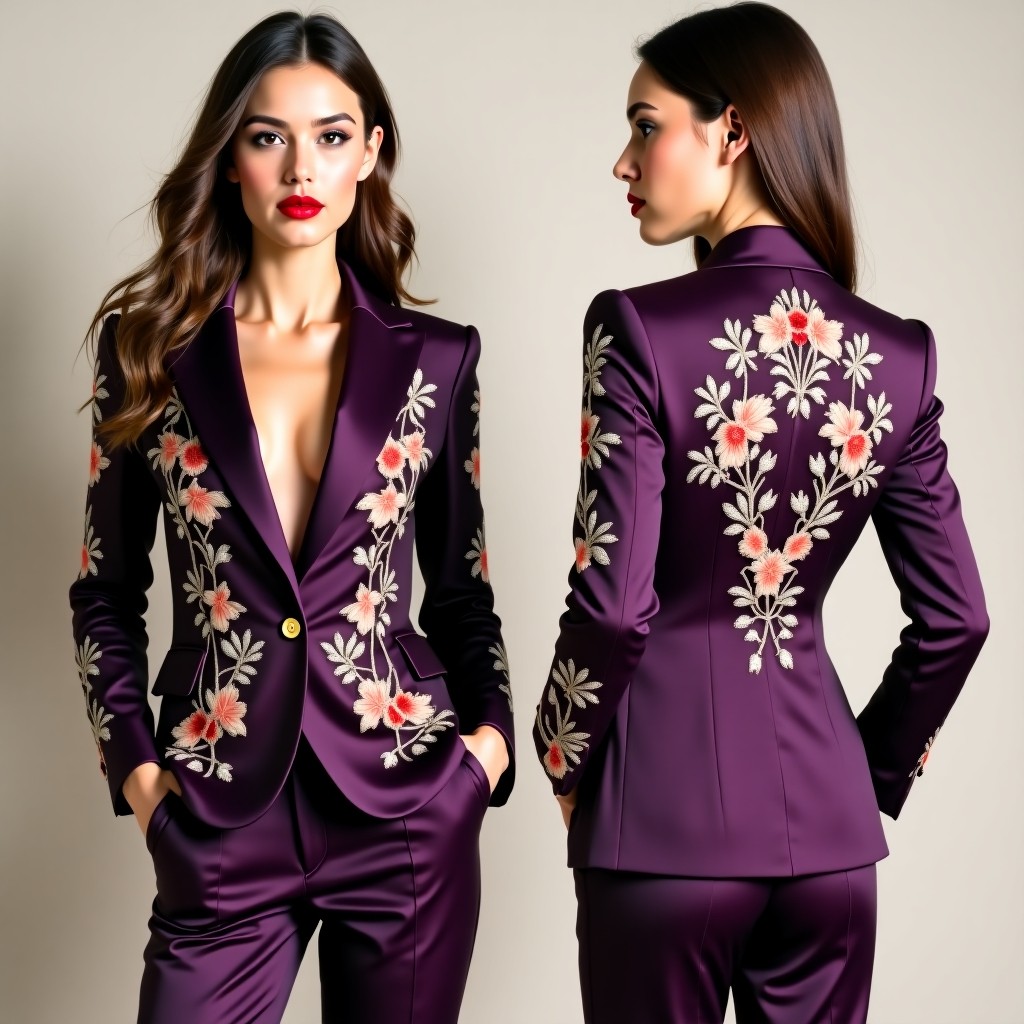 Floral Embroidered Luxury Evening Jacket