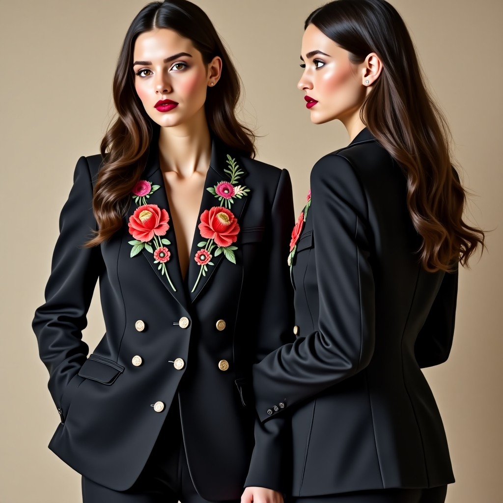 Premium Botanical Floral Evening Jacket