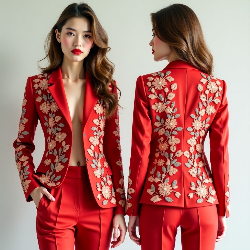 Botanical Frame Embroidered Jacket