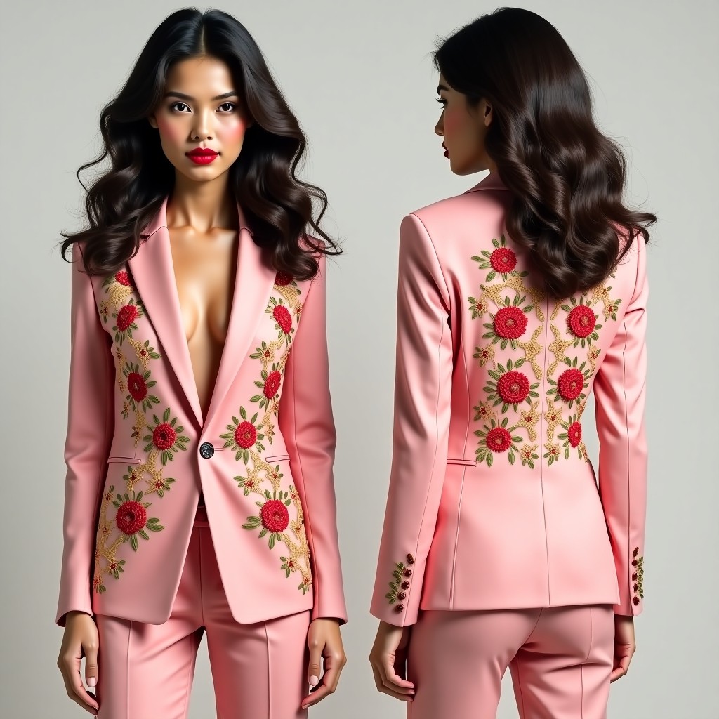 Decorative Floral Edge Jacket
