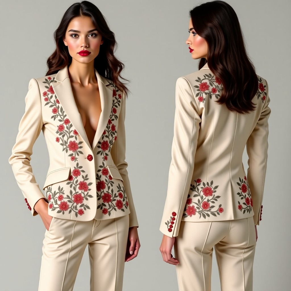 Artistic Floral Embroidery Jacket
