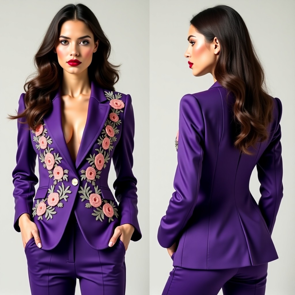 Sophisticated Floral Branch Jacket