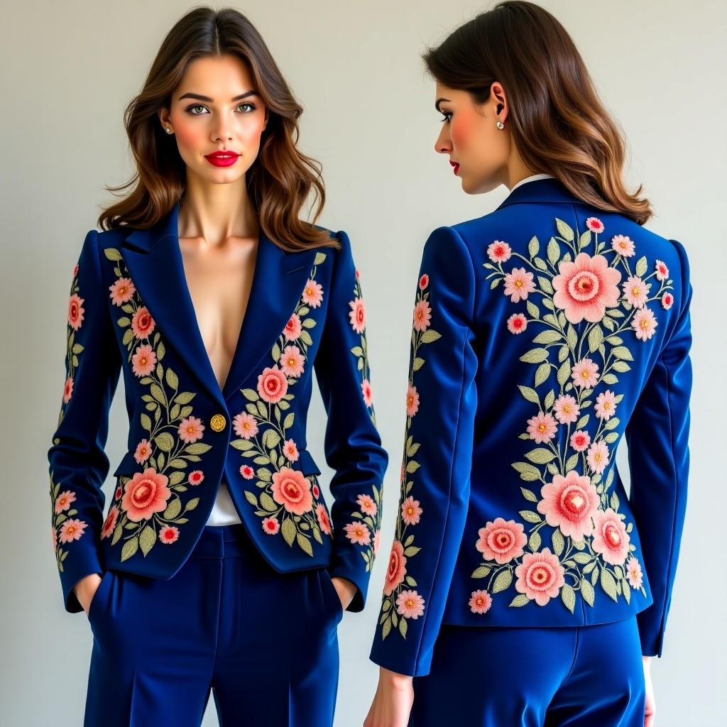 Elegant Botanical Sleeve Jacket