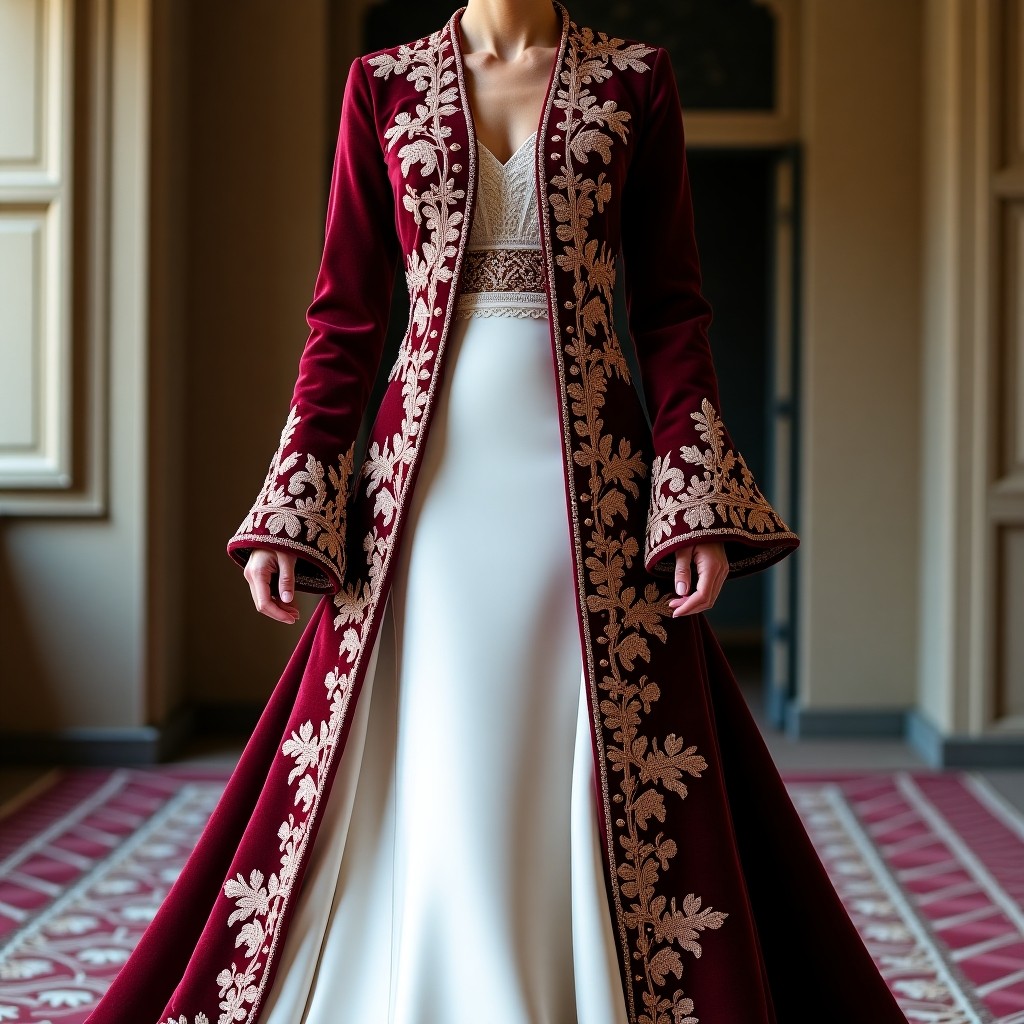 Sophisticated Moroccan Petal Heritage Dress