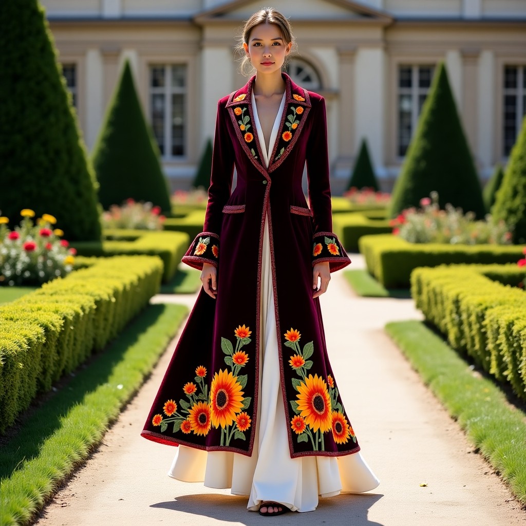 Exquisite Vine Scroll Celebration Gown
