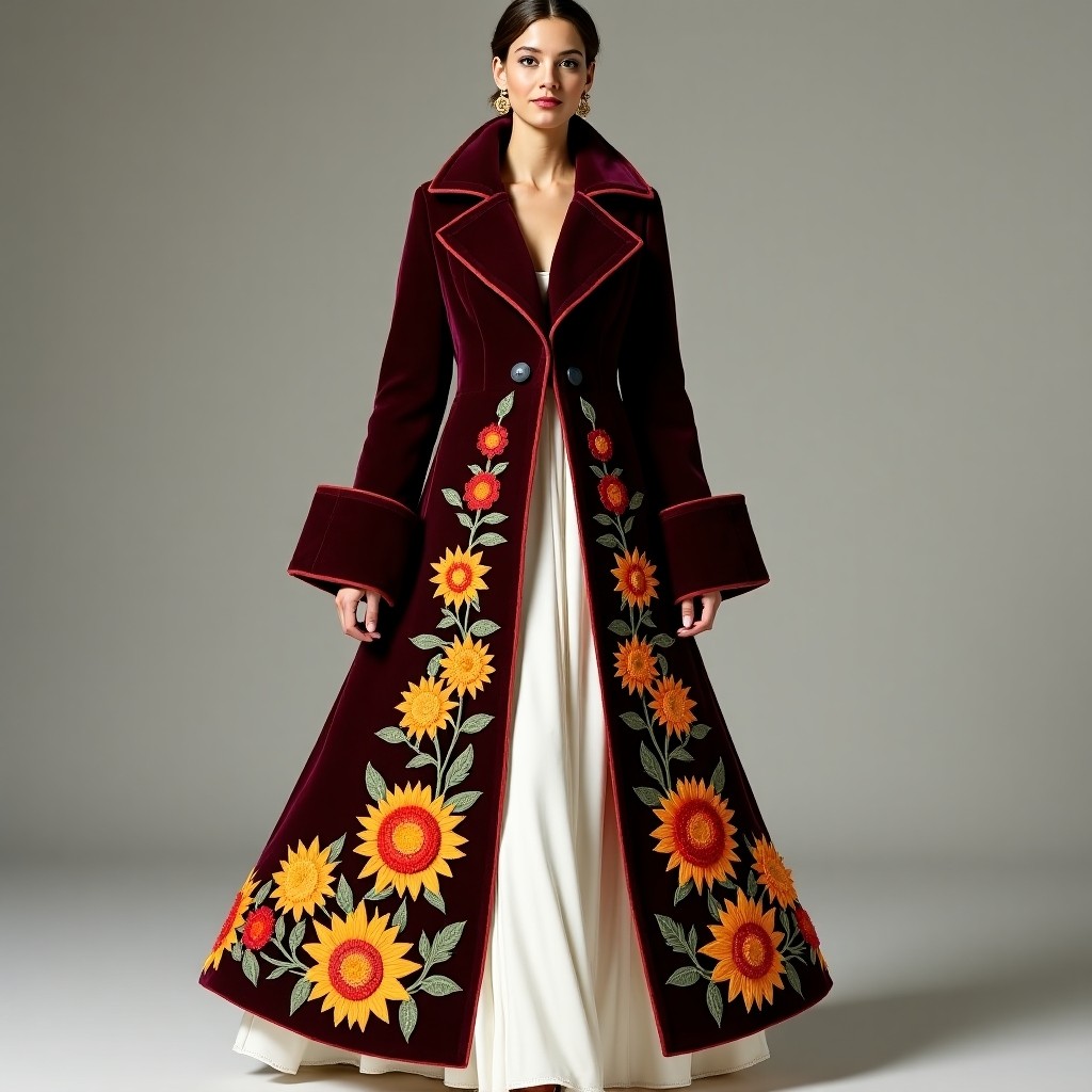 Imperial Moroccan Floral Scroll Gown