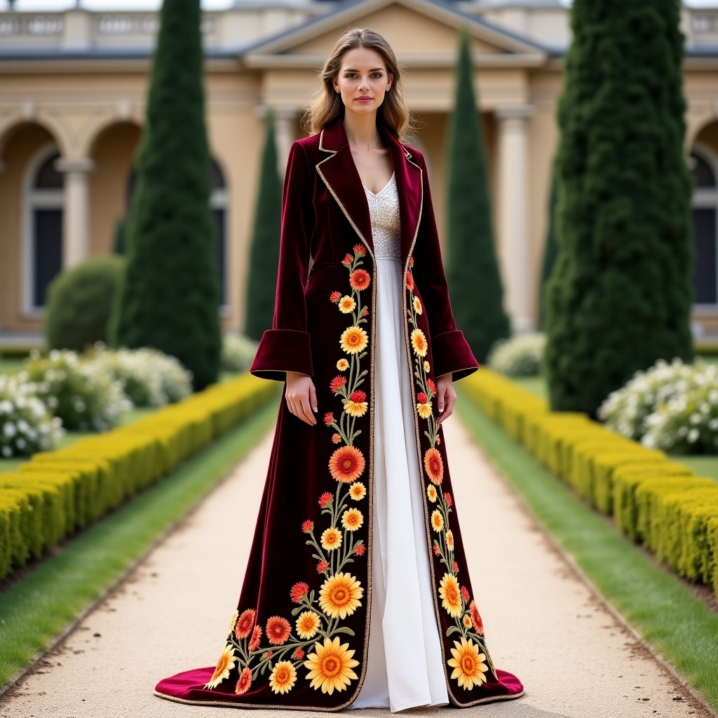 Opulent Moroccan Petal Garden Gown