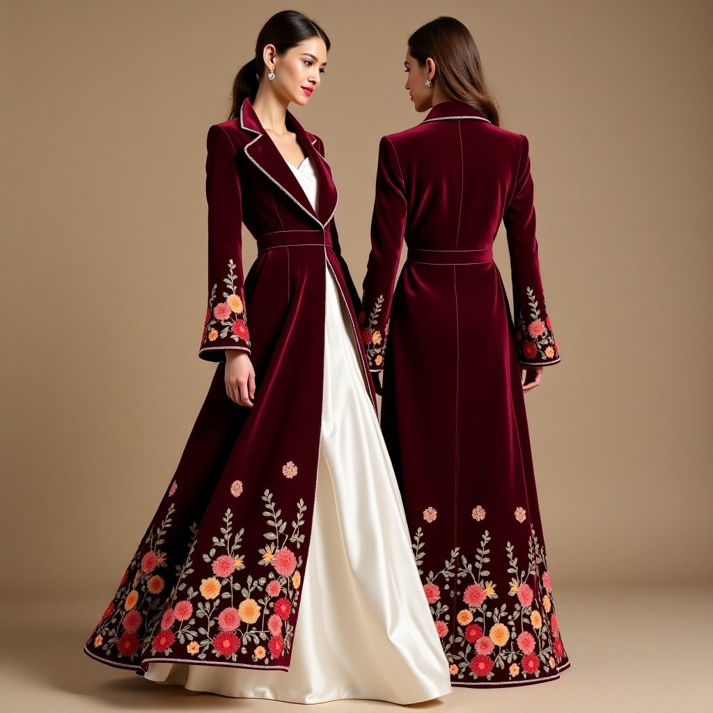 Opulent Moroccan Botanical Heritage Gown