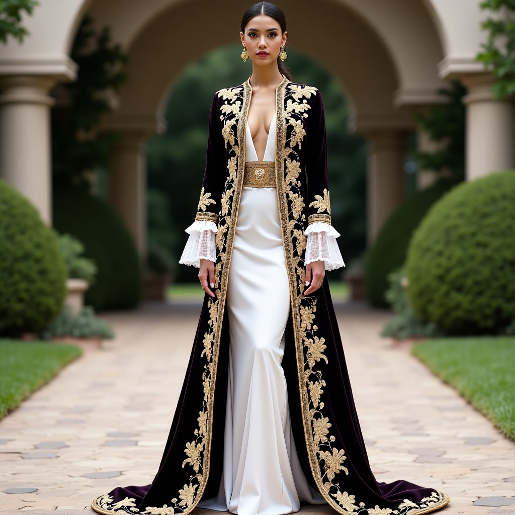Grand Moroccan Floral Vine Gown