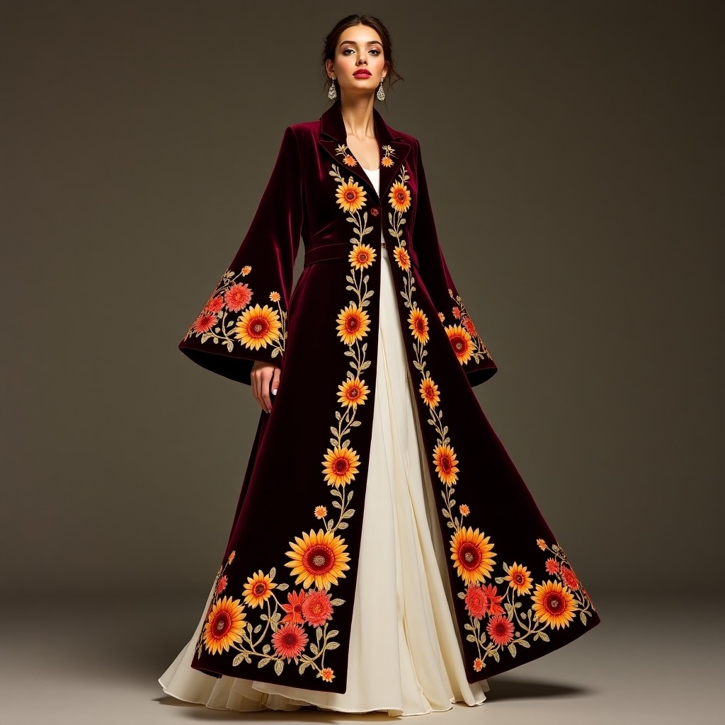 Royal Arabesque Botanical Gown