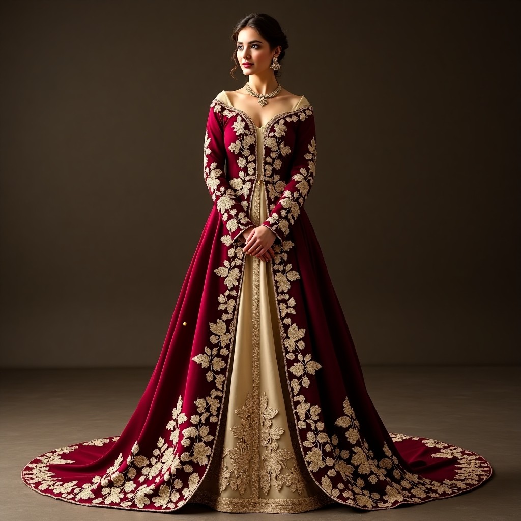 Regal Macedonian Botanical Folk Dress