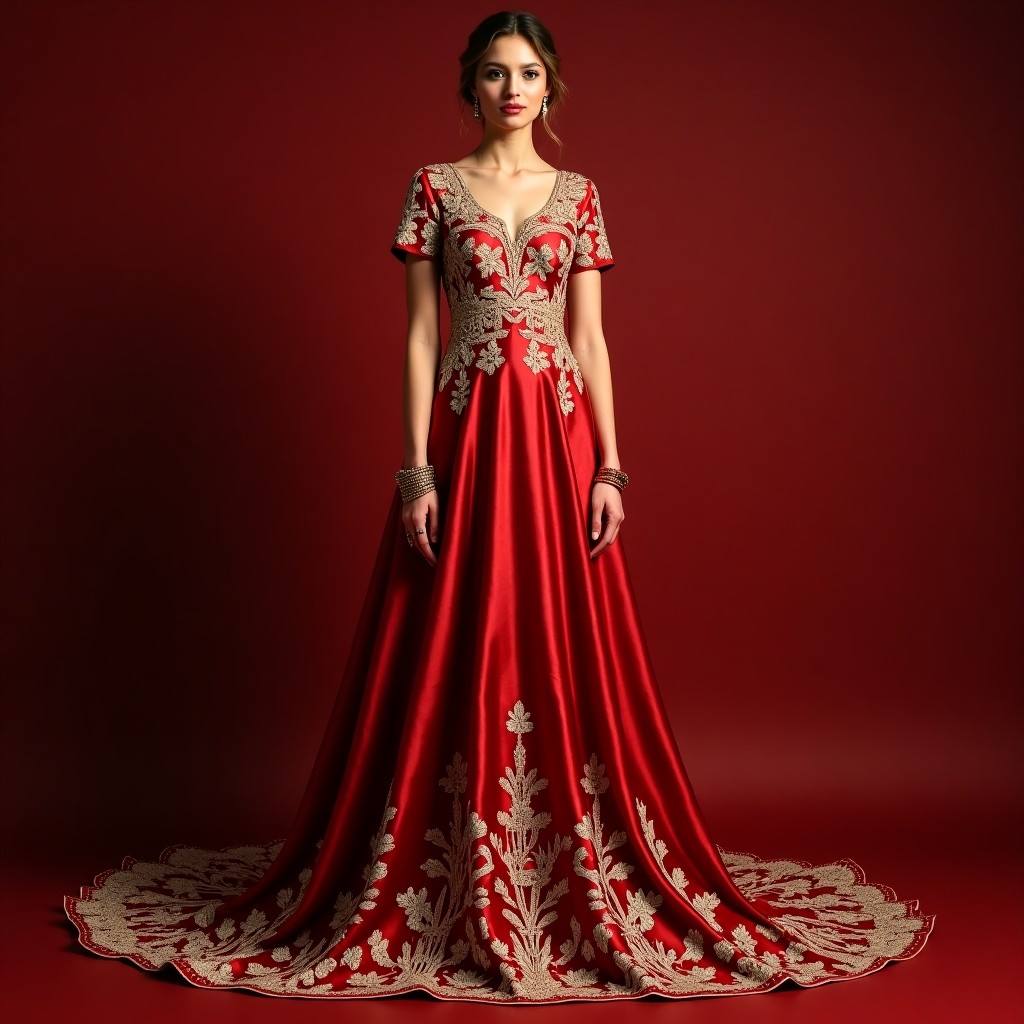 Majestic Macedonian Botanical Trail Dress