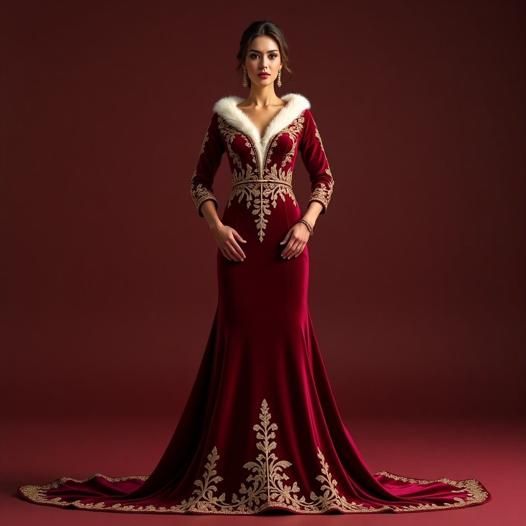 Grand Macedonian Leaf Garden Dress