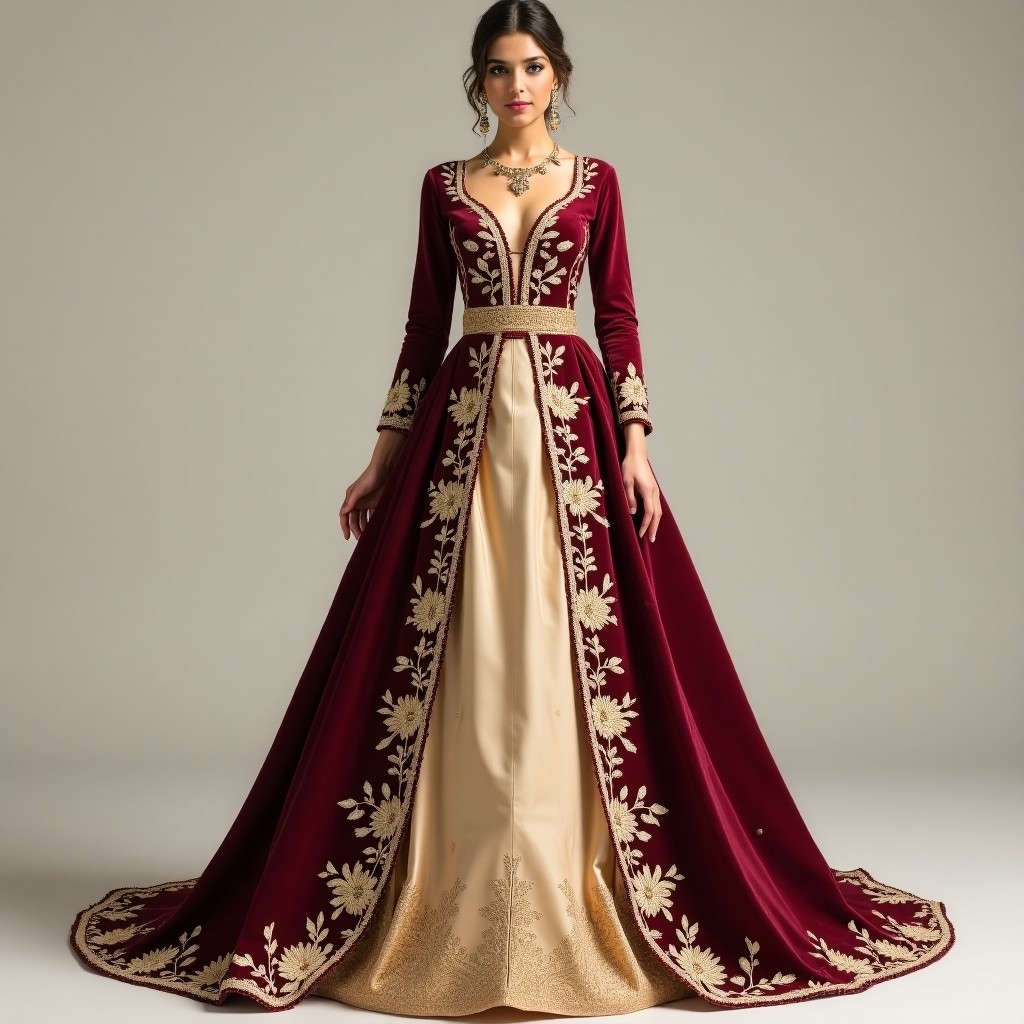 Royal Macedonian Blossom Garden Dress