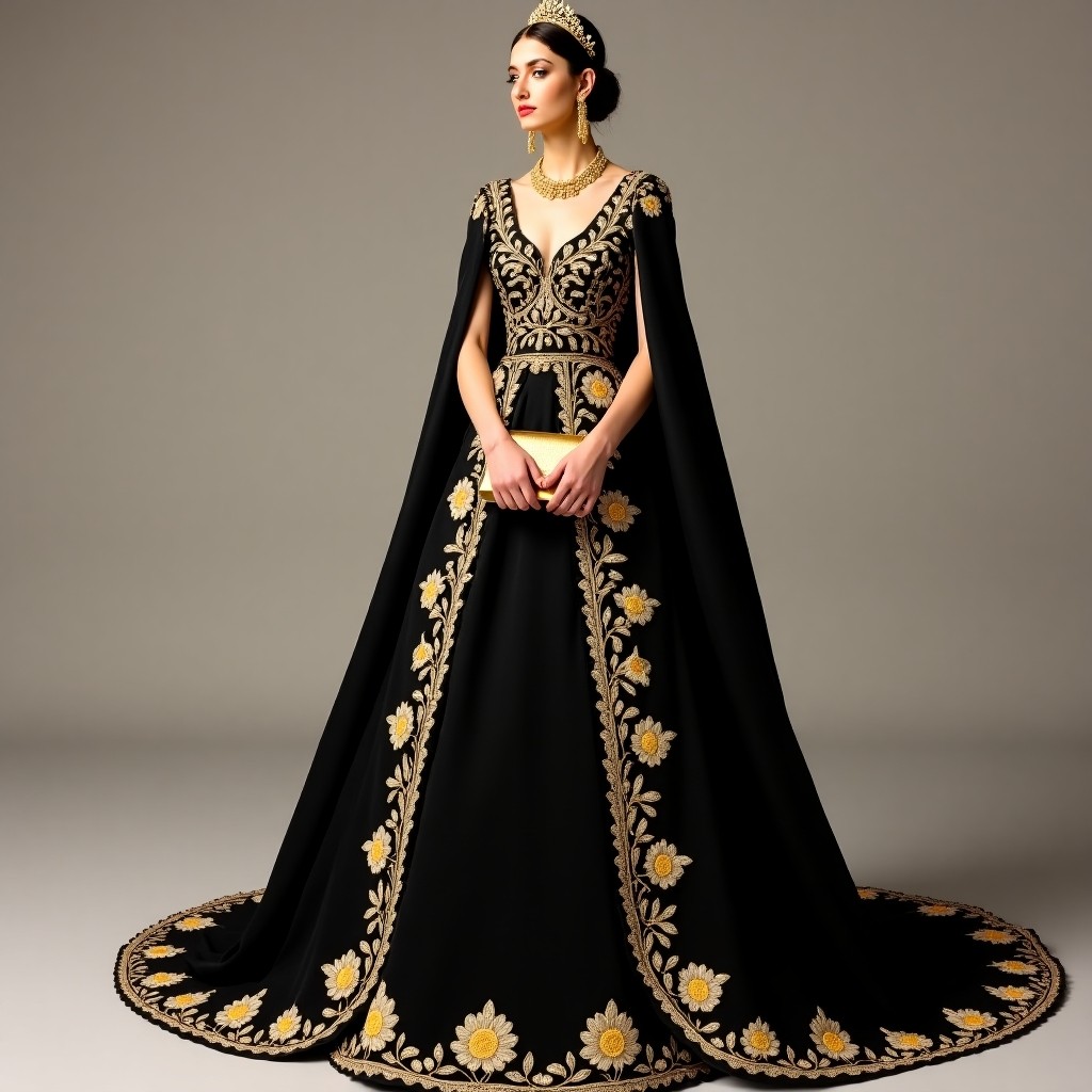 Luxurious Macedonian Ornamental Border Dress
