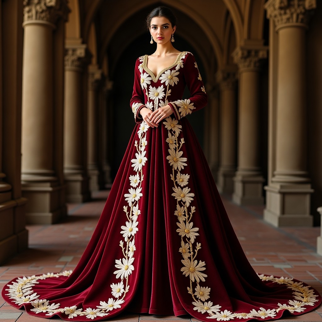 Traditional Floral Embroidered MACEDONIAN FOLK DRESS