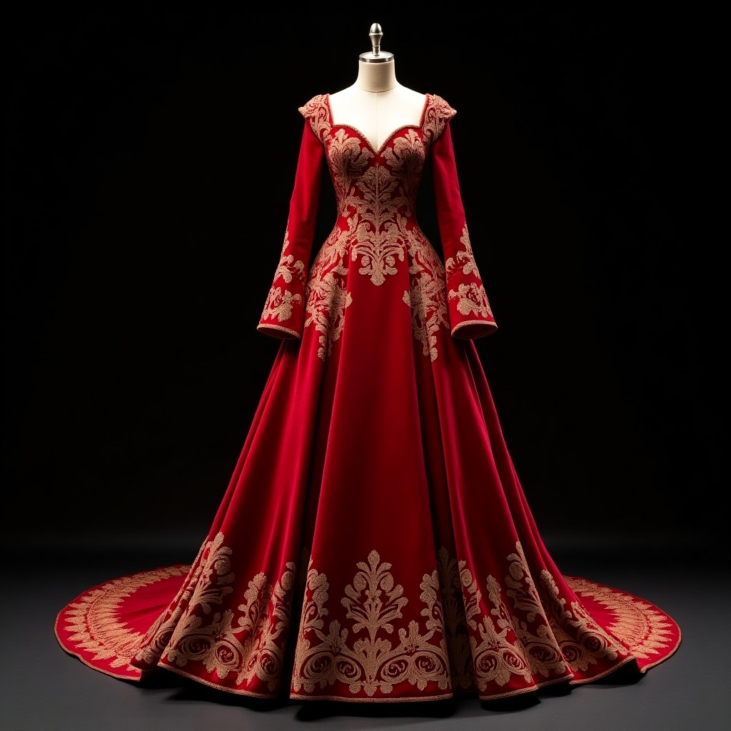 Ornamental Garden Embroidered Ball Gown