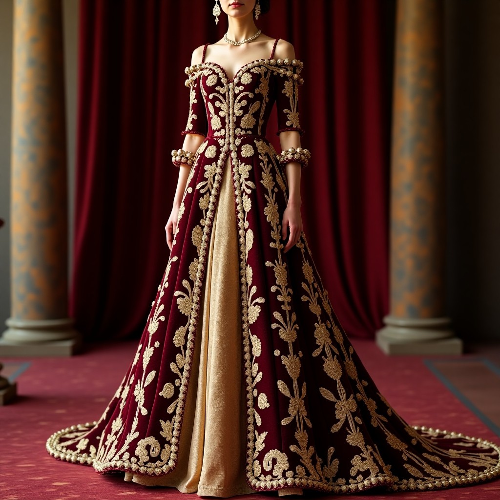 Majestic Ornamental Bloom Ball Gown