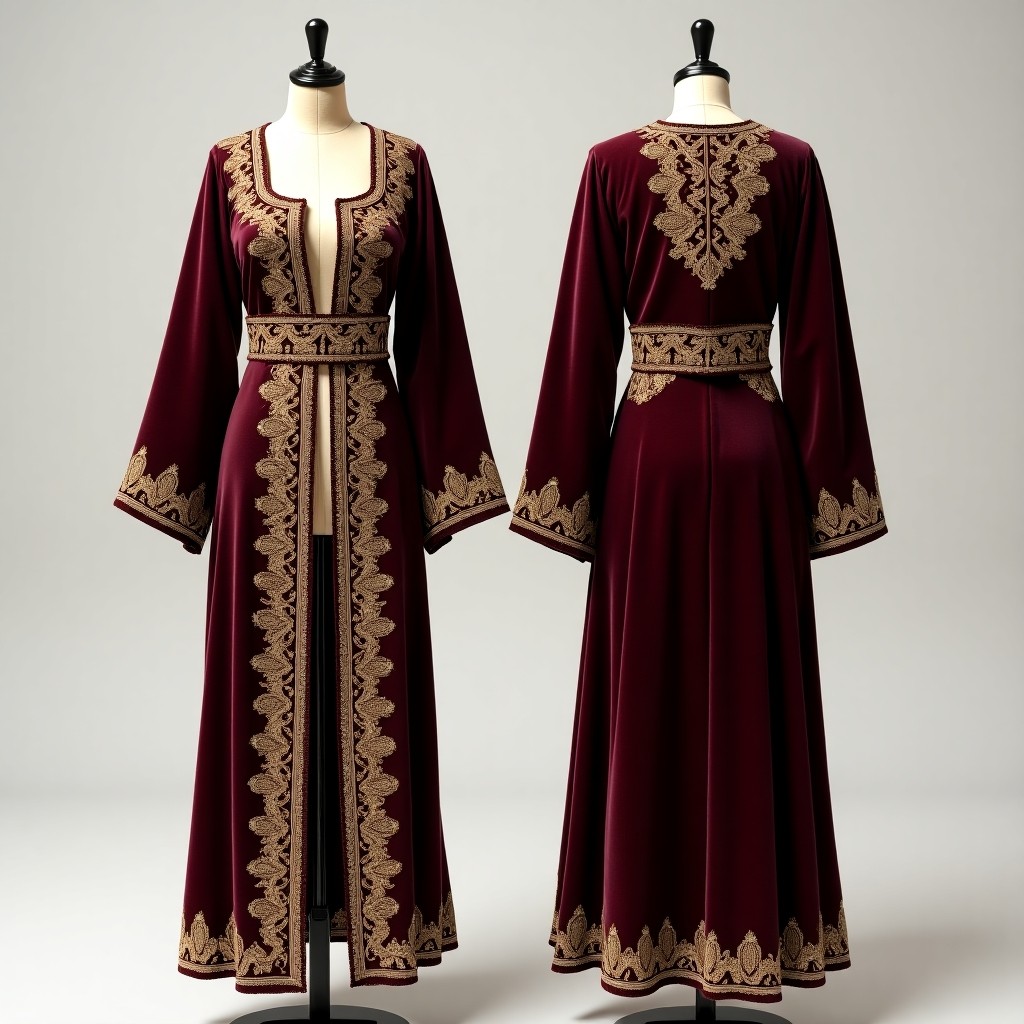 Women's Traditional Jacket with Intricate Vine and Leaf Details