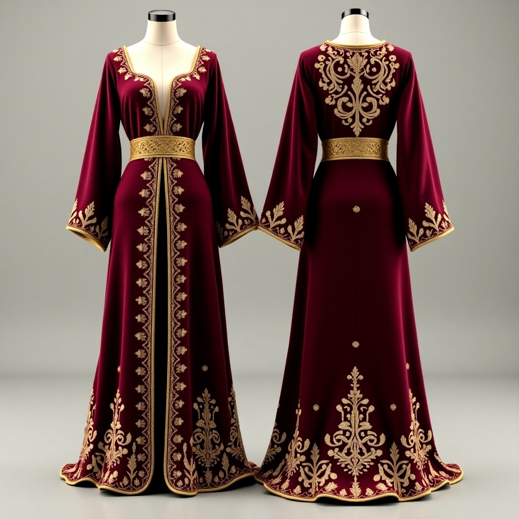 Women's Traditional Jacket with Elaborate Vine Embroidery