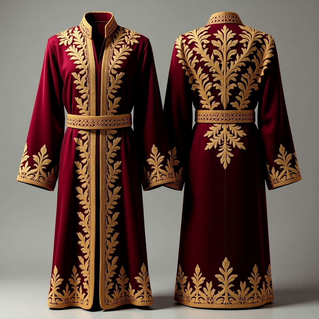 Women's Designer Jacket with Decorative Leaf Borders